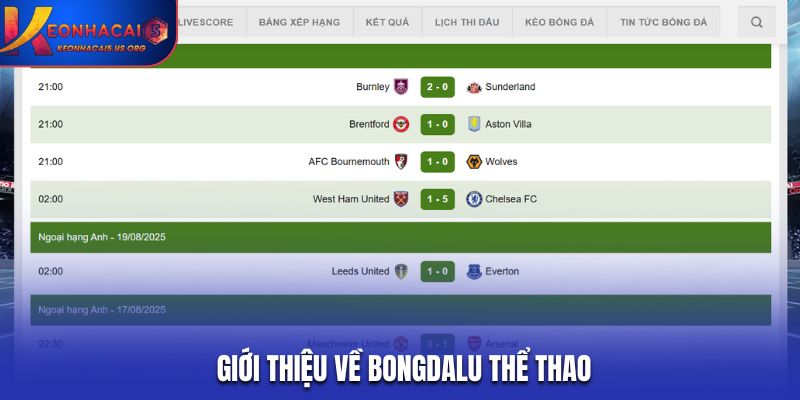 Giới thiệu về Bongdalu Thể Thao